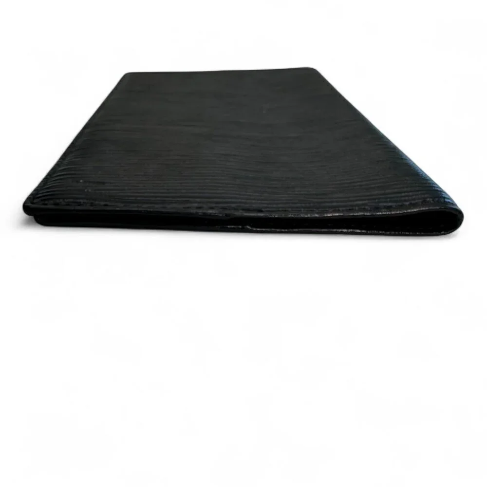 LOUIS VUITTON Epi Black Agenda Bi-Fold Notebook Cover, UNISEX